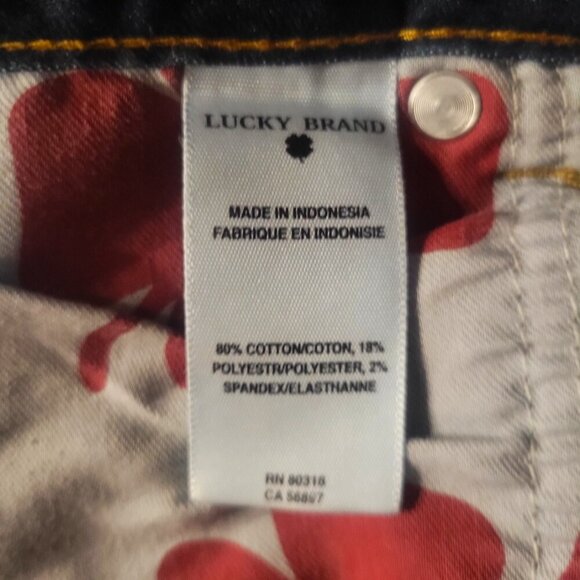 Lucky "Lola Straight" Dark Blue Denim with Contrast Stitching - Size 10/30 - Picture 9 of 11